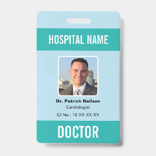 Crachá ID de Foto de Clínica Hospitalar Médica