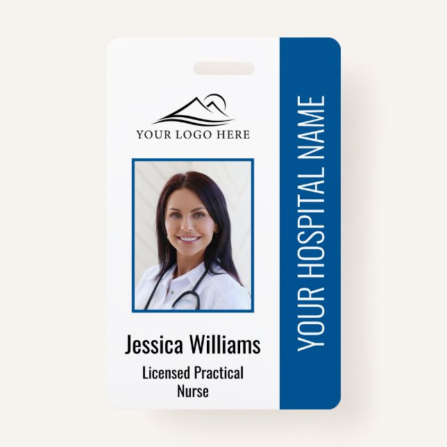 Crachá ID de foto de enfermeiro prático licenciado LPN ve (Frente)