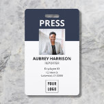 Crachá ID de Foto de Imprensa Simples<br><div class="desc">Quero apenas agradecer-lhe o seu trabalho essencial.</div>