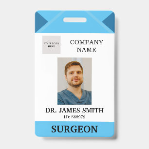 Crachá ID de Foto de Segurança do Médico Hospital