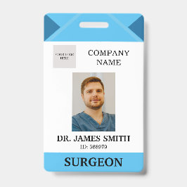 Crachá ID de Foto de Segurança do Médico Hospital