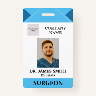 Crachá ID de Foto de Segurança do Médico Hospital
