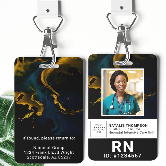 Crachá ID de Foto do Assistente Médico Personalizado (Criador carregado)
