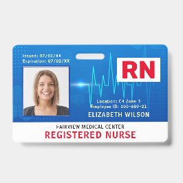 Crachá ID de Foto do Empregado Médico do Hospital de Enfe