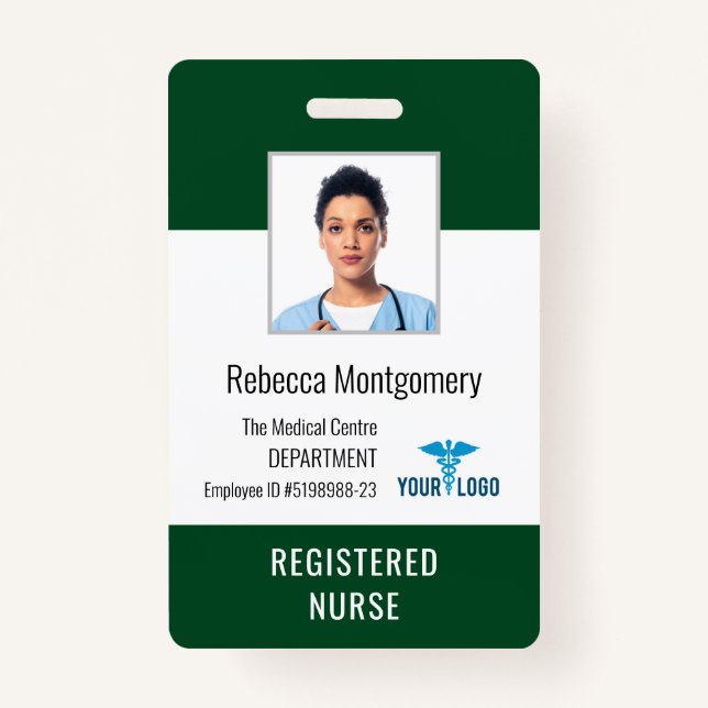 Crachá ID de Foto do Enfermeiro do Centro Médico (Frente)