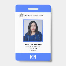 Crachá ID de Foto do Enfermeiro do Funcionarios Médico | 