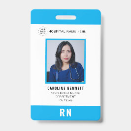 Crachá ID de Foto do Enfermeiro do Funcionarios Médico | 