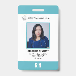 Crachá ID de Foto do Enfermeiro do Funcionarios Médico | 