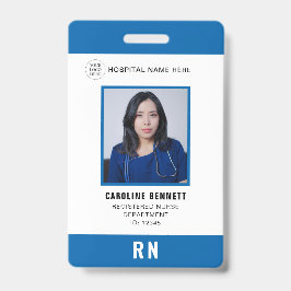 Crachá ID de Foto do Enfermeiro do Funcionarios Médico | 