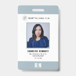 Crachá ID de Foto do Enfermeiro do Funcionarios Médico | 