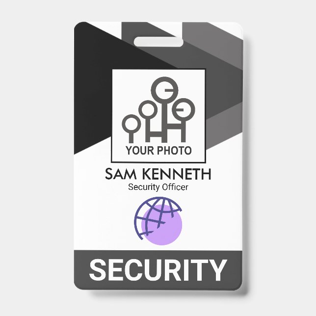 Crachá ID de Foto do Funcionarios de Segurança de Triângu (Frente)