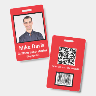 Crachá ID de Foto Personalizado do Funcionário
