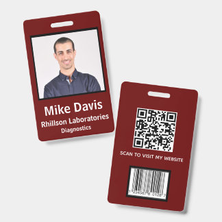 Crachá ID de Foto Personalizado do Funcionário