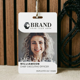 Crachá ID de Foto Profissional de Negócios Moderno e Tren