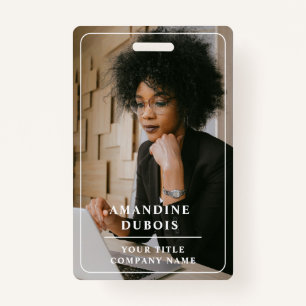 Crachá ID de Foto Profissional Moderno