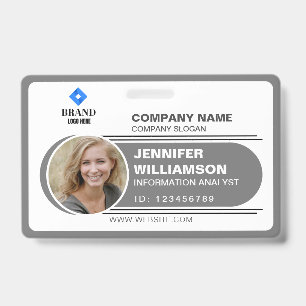 Crachá ID de Fotografia do Funcionário QR de Empresa Mini