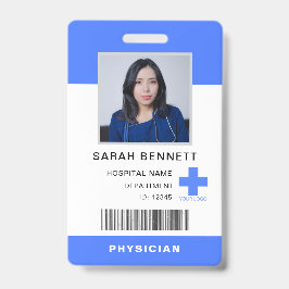 Crachá ID de Fotografia do Funcionarios Médico | Logotipo