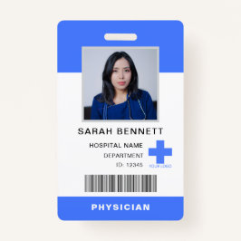 Crachá ID de Fotografia do Funcionarios Médico | Logotipo