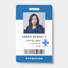 Crachá ID de Fotografia do Funcionarios Médico | Logotipo
