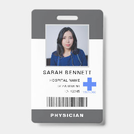 Crachá ID de Fotografia do Funcionarios Médico | Logotipo
