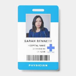 Crachá ID de Fotografia do Funcionarios Médico | Logotipo