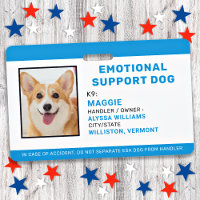 ID de Fotografia Personalizada do Cão de Suporte E
