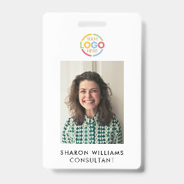 Crachá ID de Fotografia Simples do Funcionário Mínimo Pre