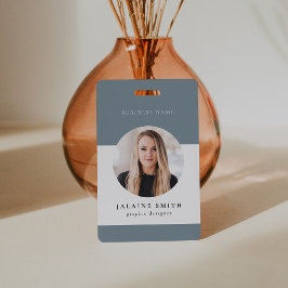 Crachá ID de Funcionário da Empresa Verde Sage minimalist