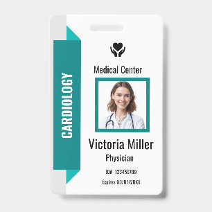 Crachá ID de Funcionário de Hospital Personalizado com Lo