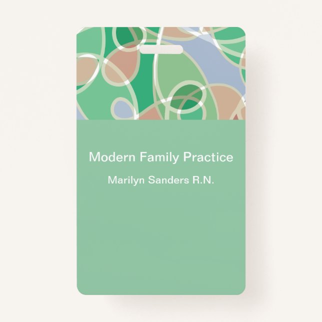 Crachá ID de Funcionário do Médico Moderno (Frente)