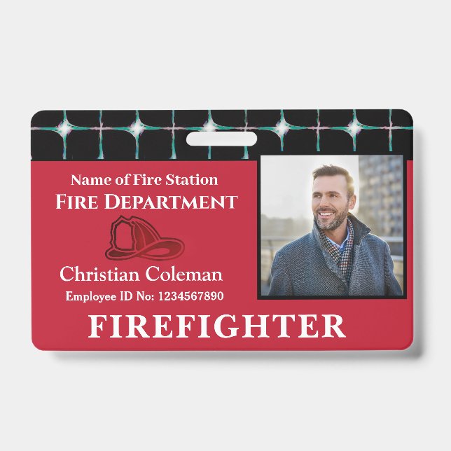 Crachá ID de Funcionário Personalizado Cartão de Foto Log (Frente)