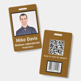 Crachá ID de Funcionário Personalizado com Foto