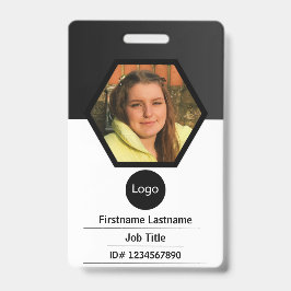Crachá id de funcionário personalizado da empresa, código