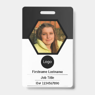Crachá id de funcionário personalizado da empresa, código