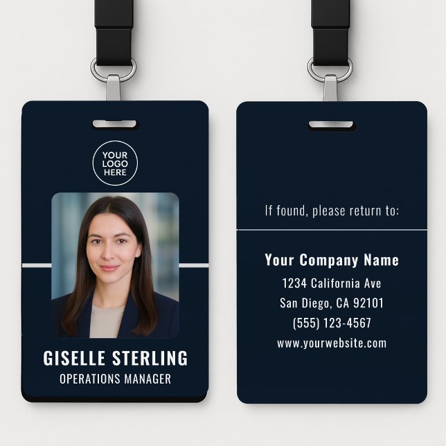 Crachá ID de Funcionário Profissional com Foto Empresa Tr (Criador carregado)