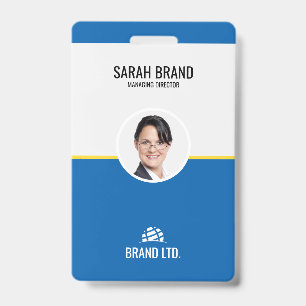 Crachá ID de Funcionário Profissional de Negócios