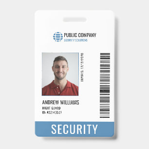 Crachá ID de Guarda da Empresa de Segurança Moderna