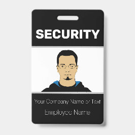 Crachá ID de Guarda de Segurança de Fotografias Personali