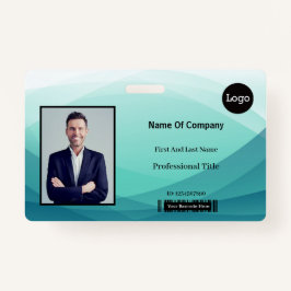 Crachá ID de identificação da foto comercial do Abstrato