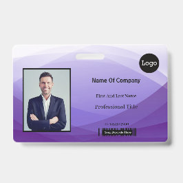 Crachá ID de identificação de foto comercial de Abstrato 