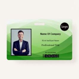 Crachá ID de identificação de foto comercial do Abstrato