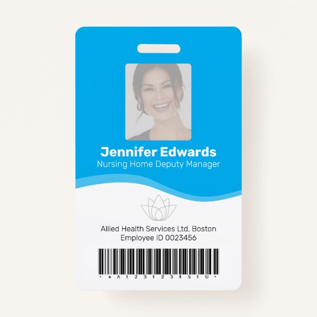 Crachá ID de identificação dos trabalhadores essenciais d (Frente)