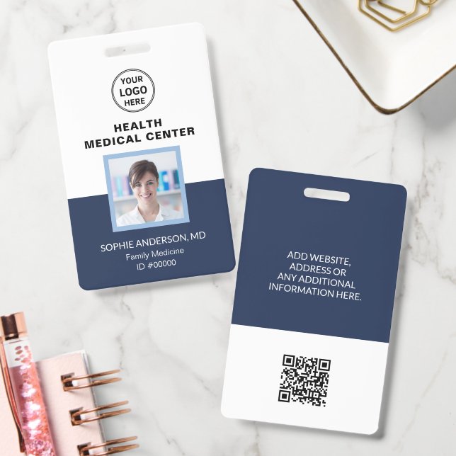 Crachá ID de Médico Clínico Profissional de Saúde (Escritório)