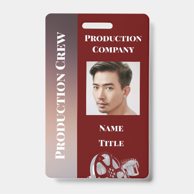 Crachá ID de produção (Frente)