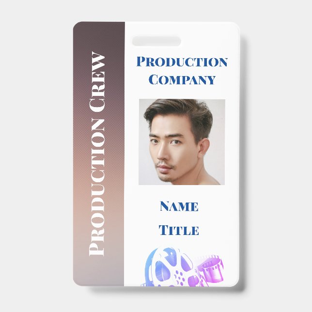 Crachá ID de produção (Frente)