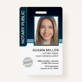 Crachá ID do Agente de Assinatura de Empréstimo Público N