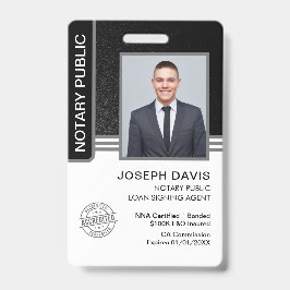 Crachá ID do Agente de Assinatura de Empréstimo Público N