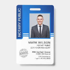 Crachá ID do Agente de Assinatura de Empréstimo Público N