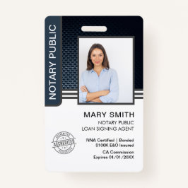 Crachá ID do Agente de Assinatura de Empréstimo Público N