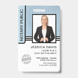 Crachá ID do Agente de Assinatura de Empréstimo Público N